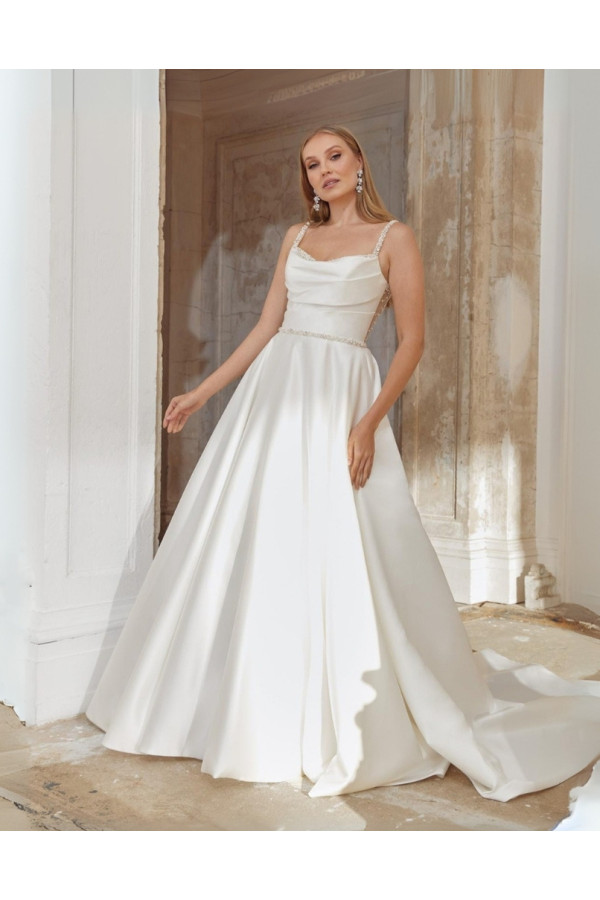 Abito da sposa 44549-ja-26 avorio, ampio, mikado, sincerity