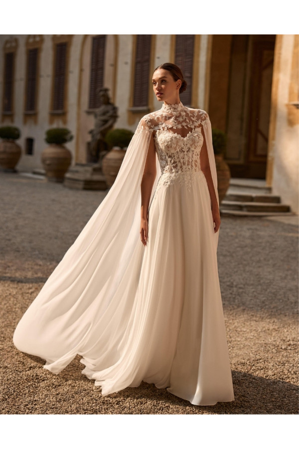 Abito da sposa Robi, avorio, chiffon. Alberto Palatachi 2027