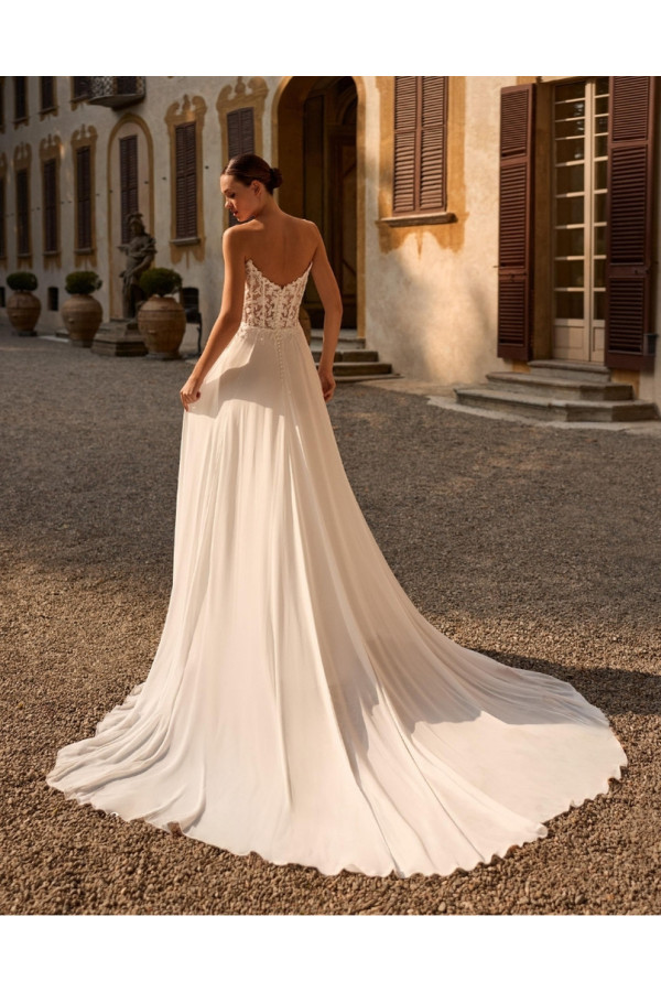 Abito da sposa Robi, avorio, chiffon. Alberto Palatachi 2027