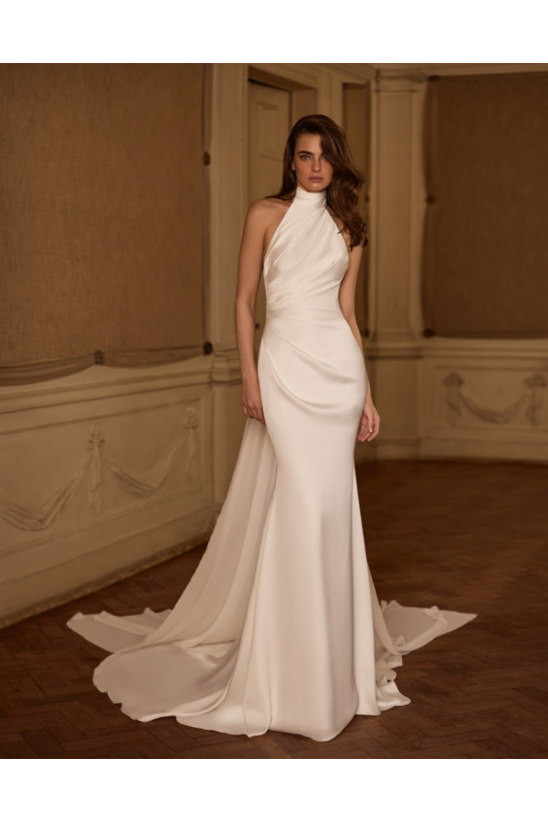 Abito da sposa Tami, off white, sirena, cady di Alberto Palatachi
