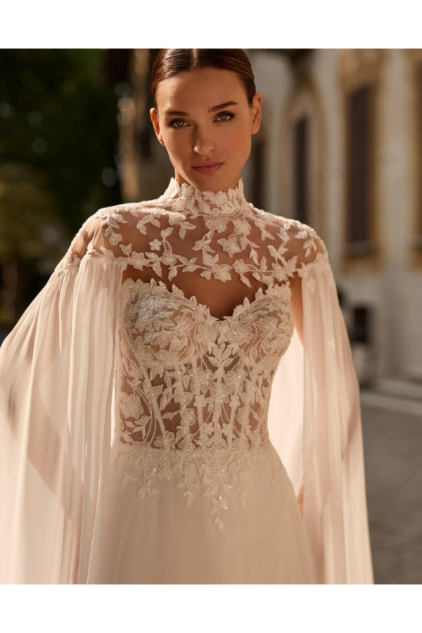 Abito da sposa Robi, avorio, chiffon. Alberto Palatachi 2027