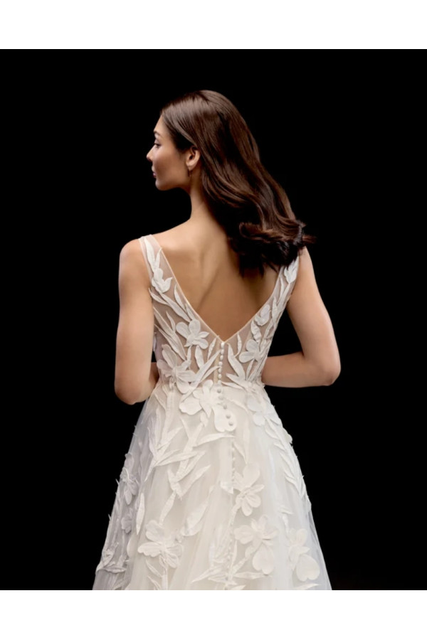 Lux abito da sposa avorio sirena di tulle ricamata di Adore