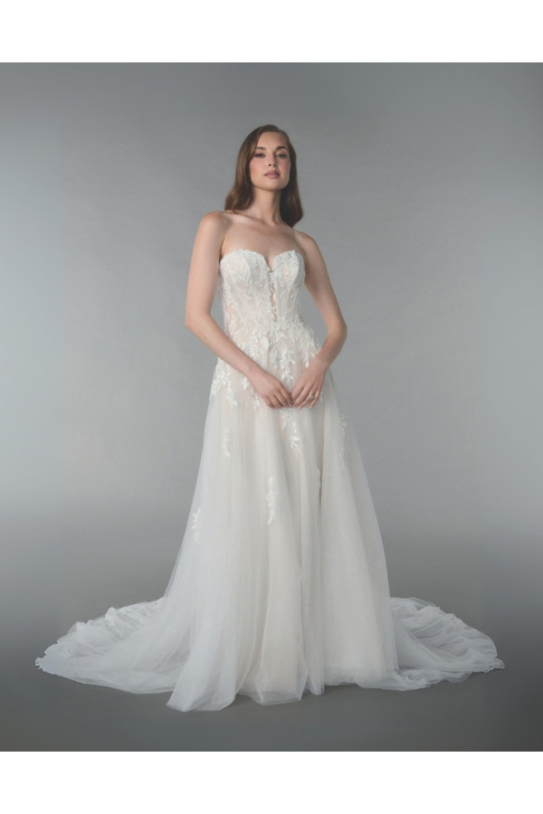 abito da sposa 55231-ja-26, bianco, ampio, tulle Ring