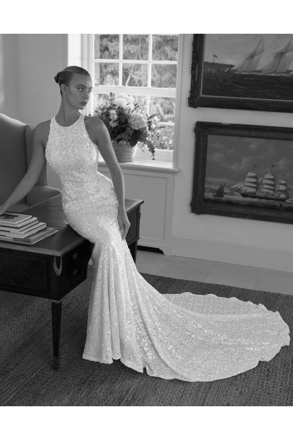 Abito da sposa Losna avorio stile sirena di Alberto Palatchi