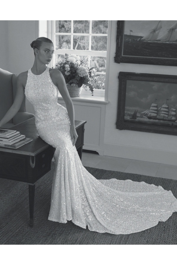 Abito da sposa Losna avorio stile sirena di Alberto Palatchi