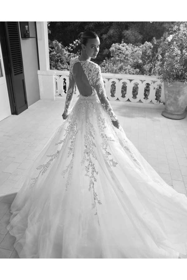 abito da sposa Sedna off white sirena tulle di Alberto Palatachi