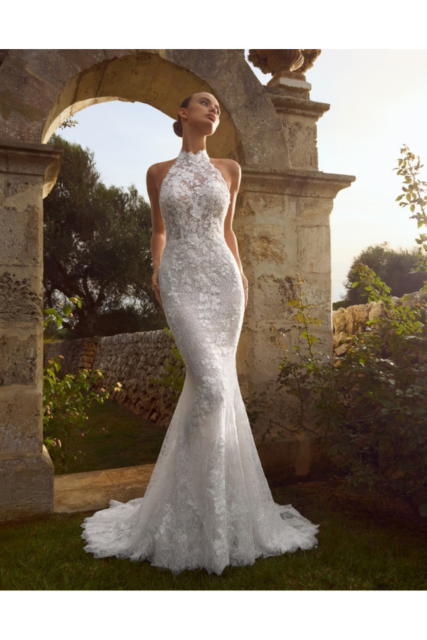 Abito da sposa Katsuko, avorio, in pizzo Alberto Palatchi