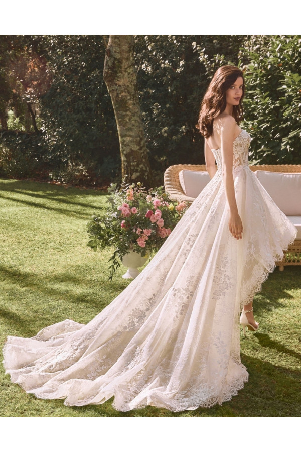 Abito da sposa Cindy, avorio, pizzo, ampio, Alberto Palatachi