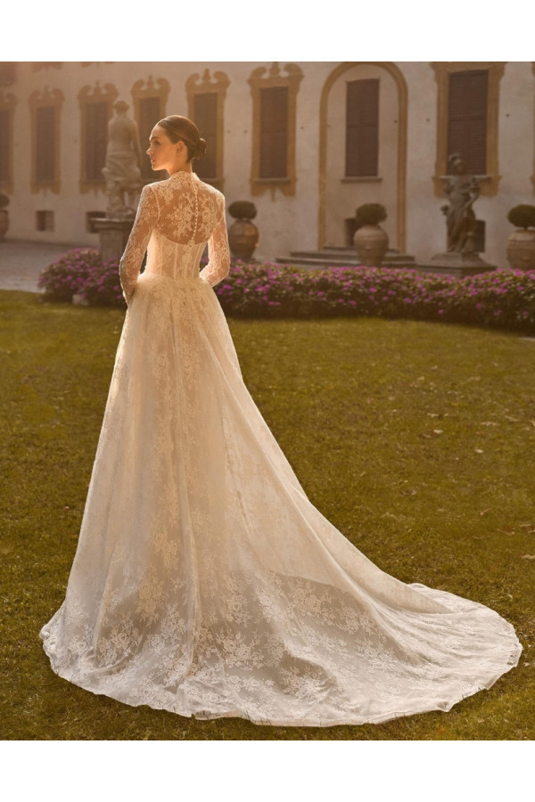 Abito da sposa Britney, avorio, pizzo. Alberto Palatachi 2027