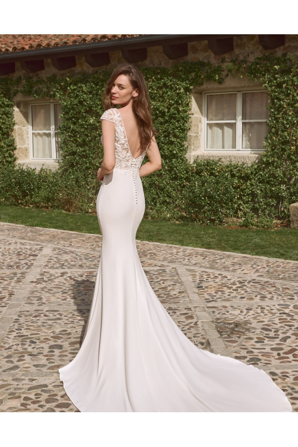 Abito da sposa Liliane, avorio, a sirena, cady, Alberto Palatachi